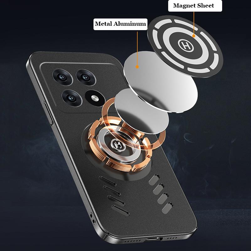 Для Xiaomi Redmi K70 K70E K60 K60E K50 K40S K40 Ultra Gaming Pro Ice Магнитное рассеивание тепла Матовый чехол для ПК Дышащий охлаждающий чехол