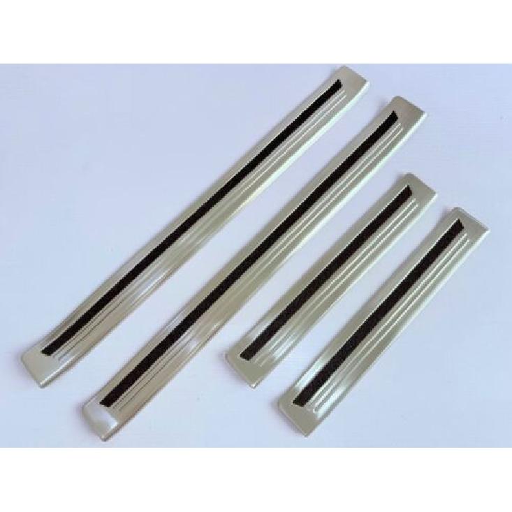 Silver Door Sill Scuff Plate Guard Cover Trim For 24-25 Toyota Prado LC250 4PCS