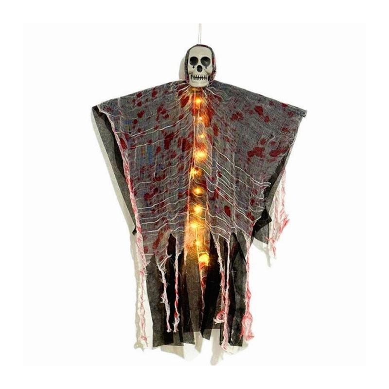 Plastic Light Skull Halloween Decoration With Auto for Outdoor Indoor Theme Parties