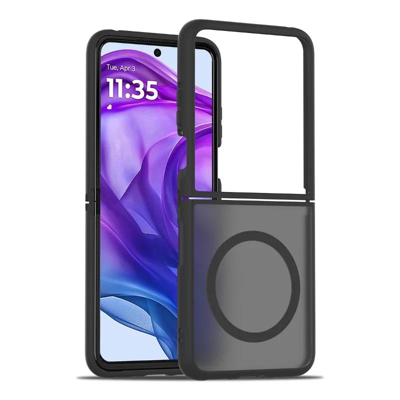 Чехол для Motorola Razr 60 Ultra для Magsafe Магнитный Матовый Чехол для Moto Razr 60 50 Ultra Razr + 2025 Ударопрочный Жесткий Бампер