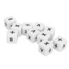 20pcs Teaching Dice Set Math Operation Dice Mathematical Operation Dices Math Teaching Classroom Suplies White