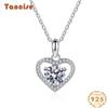 Tancise S925 Sterling Silver Moissanite Luxury Personality Pendant Necklace Women's Classic Tide Necklace Necklace Party Gift