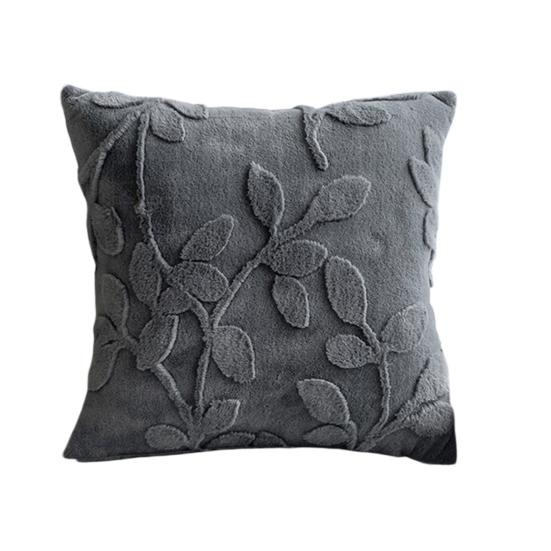 Plush Jacquard Pillow Cover, 3D Embossed Solid Color Cushion Case, 17.7 x17.7 Inch Anti-Static Soft Throw Pillow Cover, Modern Cozy Home Decor for