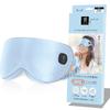 Беспроводная горячая маска для глаз PriO, перезаряжаемая через USB и из пушистого шелка для максимального комфорта. Поставляется с отечественной гарантией производителя [Мягкое расслабление] (Голубой лед)