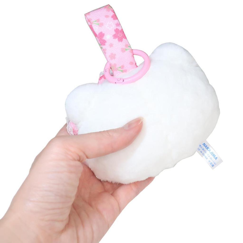 Sanrio Hello Kitty Mascot Face Tag Mascot Cherry Blossom Kimono PK Nakajima School Bag Round Carabiner Character Goods