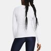 Under Armour HeatGear® OG Логотип Принт Круглый вырез Облегающий крой Длинный рукав Топ для тренировок Женские топы Белый 1387697-100