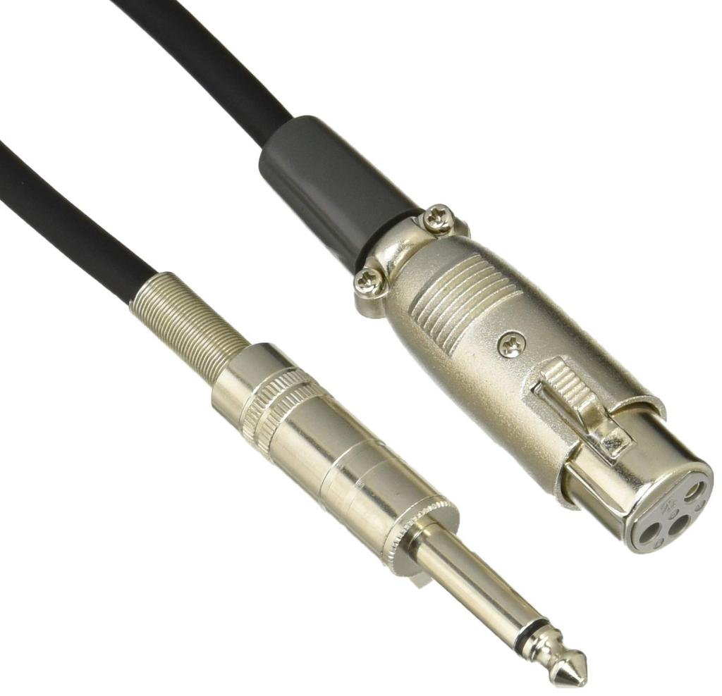 Dreamsound Microphone Cord 2M (6.3mm Mono Plug To XLR 3-Pin Female)
