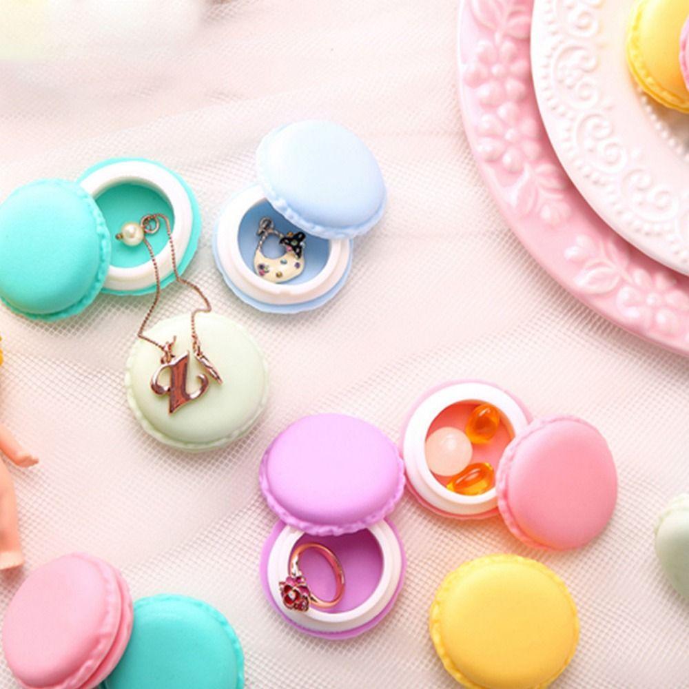 Candy Color Mini Storage Box Round Medicine Box Fashion Macaron Jewelry Box  Travel Tool