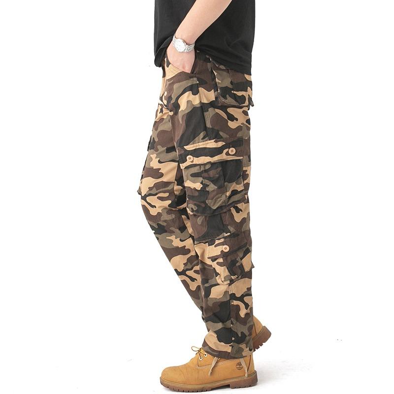 Мужские военные боевые брюки с камуфляжным принтом, армейские повседневные рабочие брюки