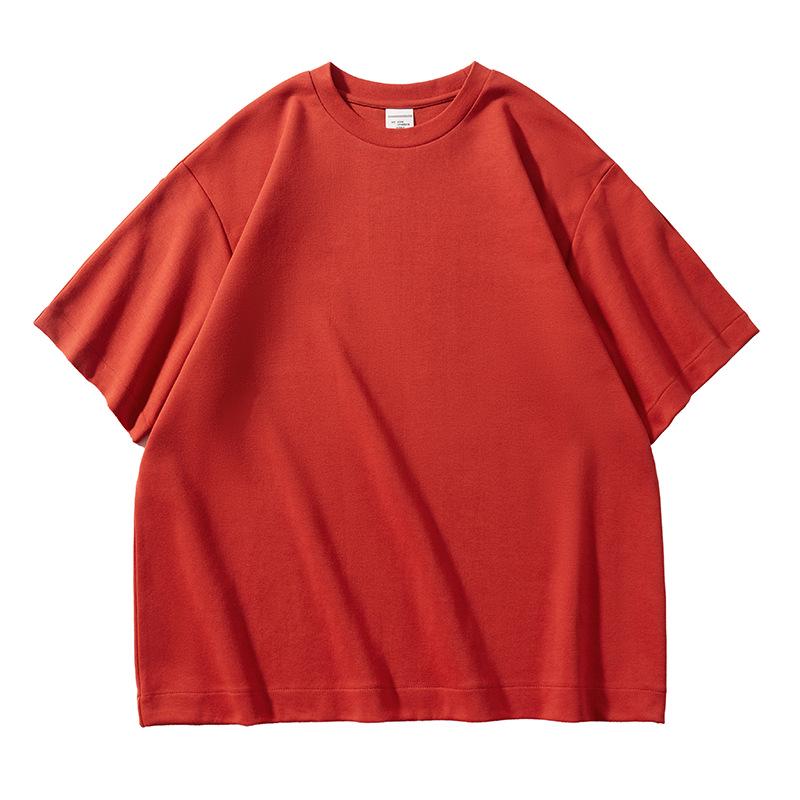 AG 300g Oversized Casual Drop Shoulder Heavyweight Custom Logo Short Sleeve Crew Neck Solid T-shirt