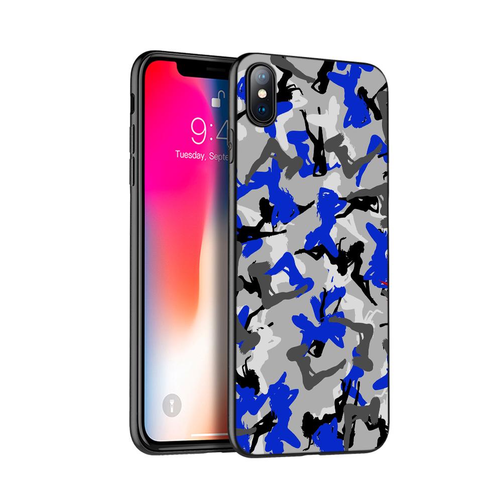 Черный чехол из ТПУ для iPhone 5 5S SE 2020 6 6s 7 8 plus x 10, чехол для iPhone XR XS 11 pro MAX с камуфляжным рисунком, армейский камуфляж