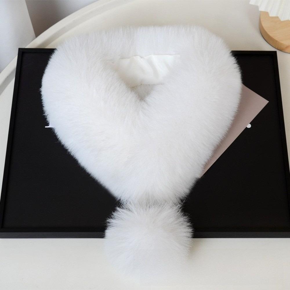 Thickened Imitation Fur Scarf Magnetic Cross Neck Warmer Gifts Plush Scarf Girl
