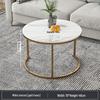 Nordic Minimalist Small Round Coffee Table for Living Room