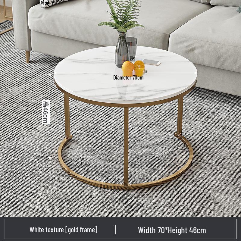 Nordic Minimalist Small Round Coffee Table for Living Room