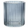Decorative Ribbed Glass Candle Holder, 1 Piece