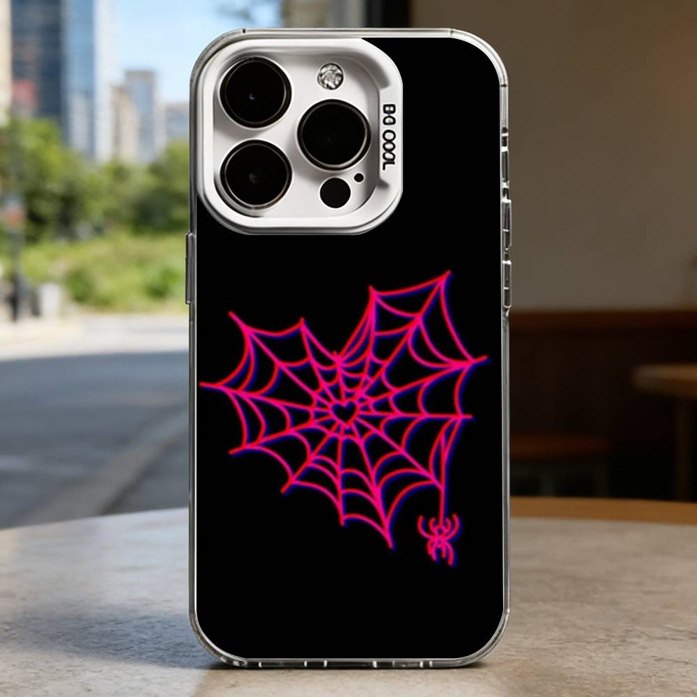 Spider web Pattern Hard Phone Case for IPhone 16 15 14 13 12 11 Pro Max Plus16E X XR XS Max shockproof Full Cover