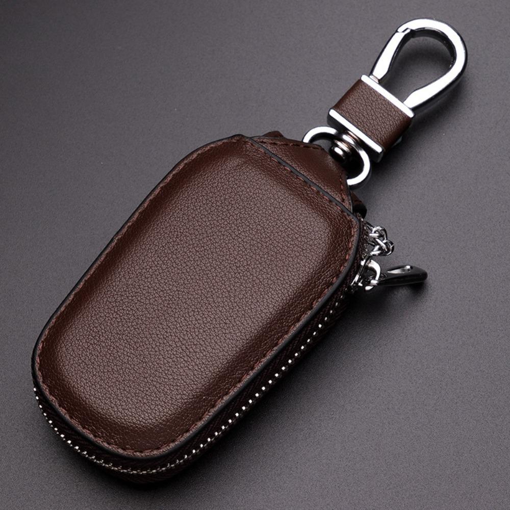 Unisex Keys Organizer Zipper Covers Key Holder Car Keychain Leather