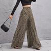 Spring/Summer High Waist Leopard Pattern Pants Casual Printed Long Wide Leg Pants Women Fashion Office Lady Loose Trousers 26191