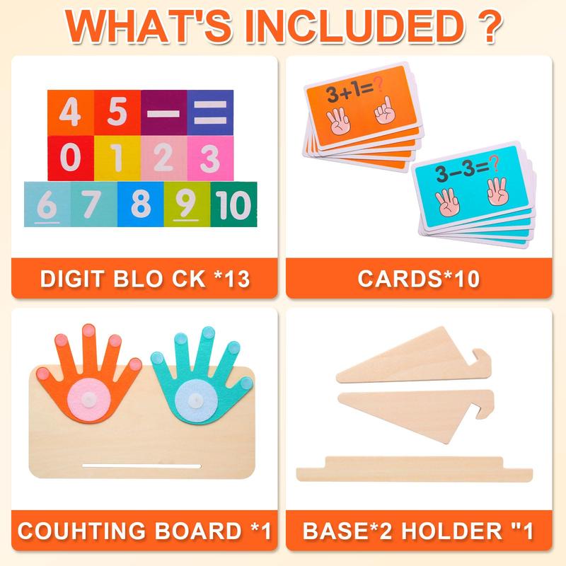 Educational Math Manipulatives Number Counting Blocks, 1 Set Finger Counting Math Montessori Toys, Birthday Gifts, Hobbies Ideas