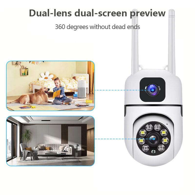 4MP Night Vision WiFi Voice Intercom Binocular Surveillance Wireless Camera