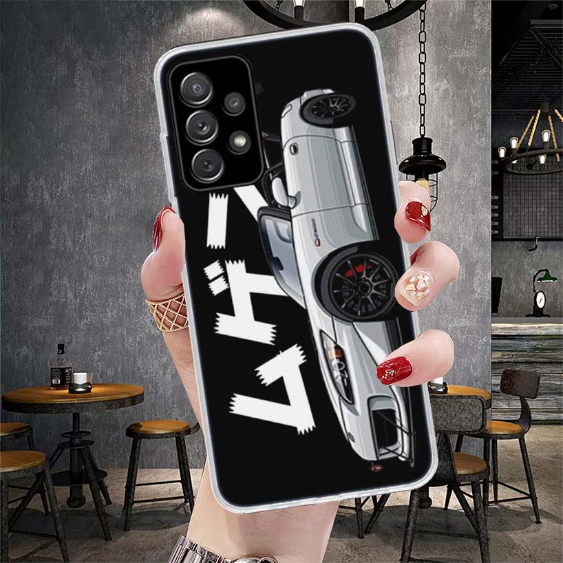 JDM Tokyo Drift Sports Car Soft Phone Case For Samsung Galaxy A12 A22 A32 A52 A72 A02S A51 A50S A71 A70 A31 A20S Note 20 Ultra S