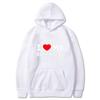Cross Border E-commerce Casual European Size I Love My Girlfriend Printed Hooded Sweatshirt Sports Gothic Winter Home Long Sleev