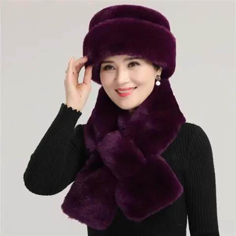 Шляпа старика Бабушка Зима Старая хлопчатобумажная шапка Шляпа Лей Фэн Старушка Имитация норки Люди среднего и пожилого возраста