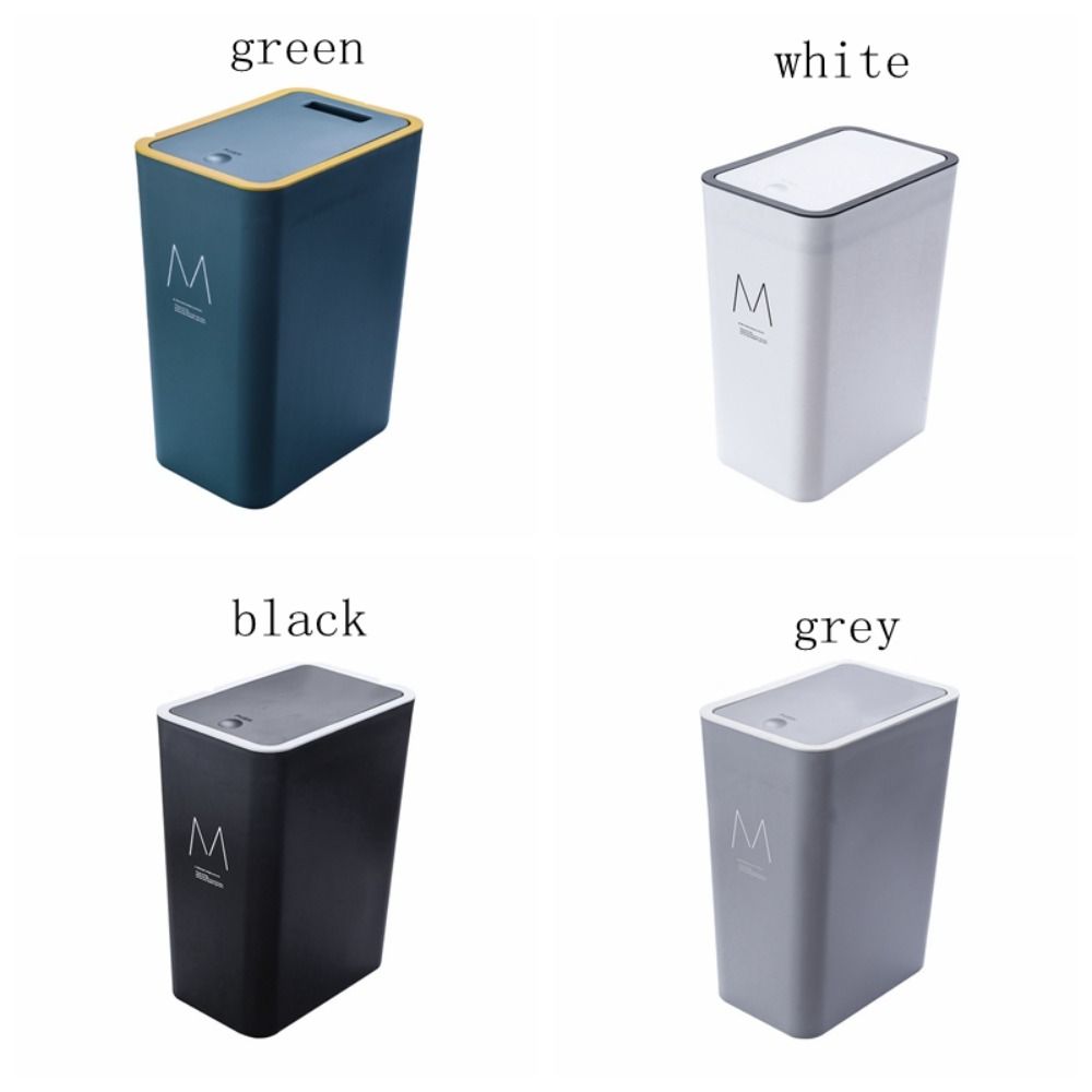 With Lid Trash Can Rectangular Waste Bins Press-type Trash Bin Toilet