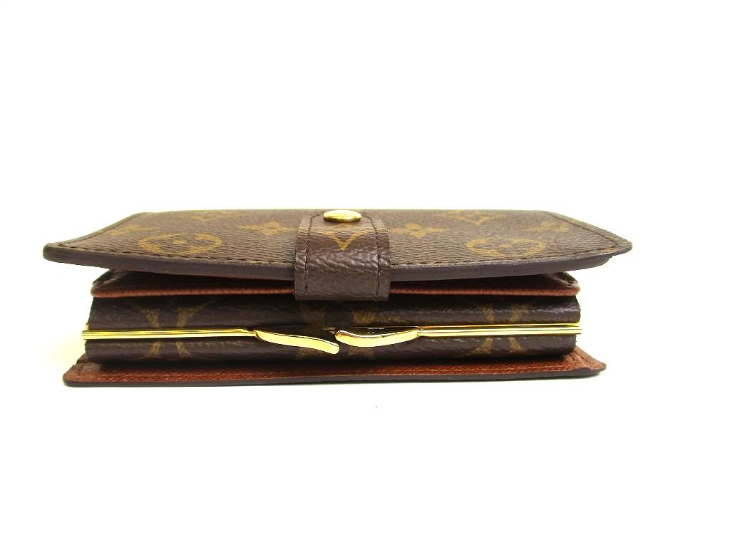 Authentic LOUIS VUITTON Monogram Brown Leather Bifold Wallet Viennois #a694  Refurbished