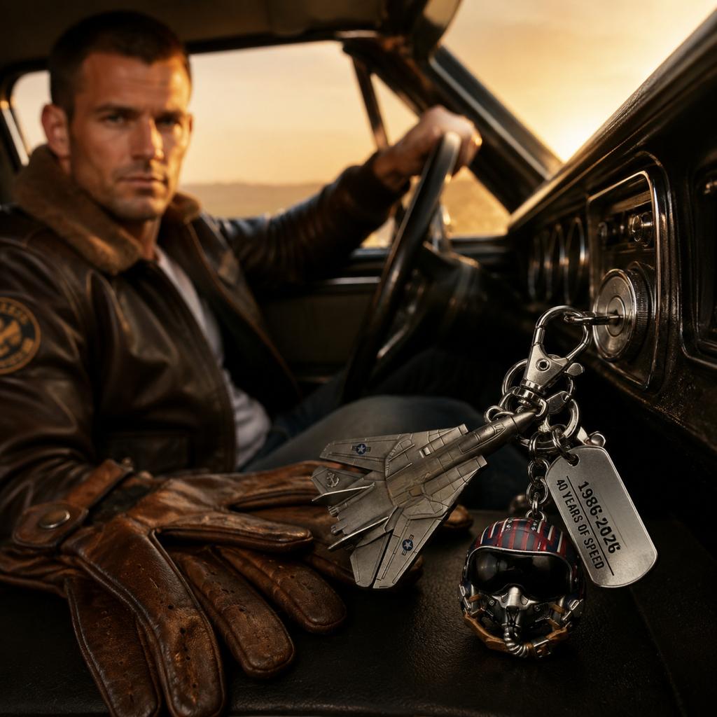 Metal Fighter Jet and Pilot Helmet Keychain Set with Commemorative Tag Durable Alloy Material for Collectors and Aviation Enthusiasts