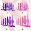 6Pcs Women Men Silicone Anal Beads Butt Plug Adult Sex Toy Prostate Massager