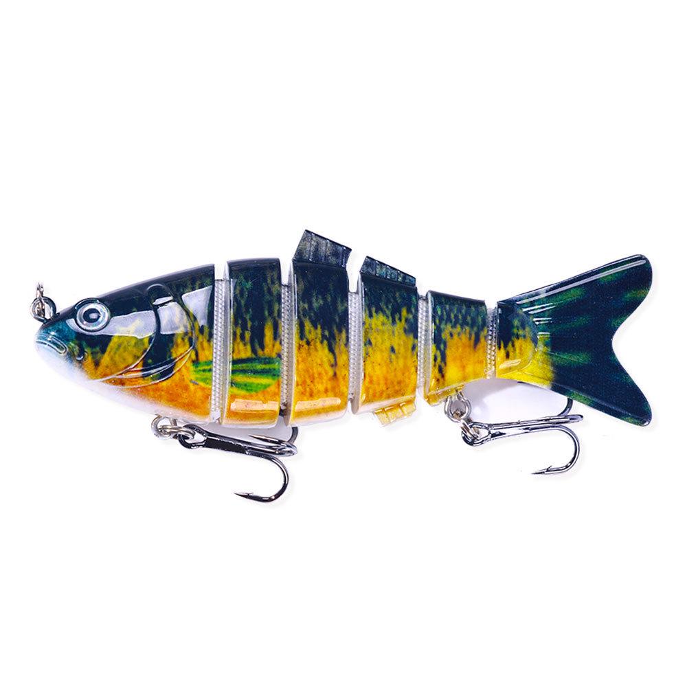 New 18g Multi-Jointed Micro Fish Lure, 6 Sections, Bionic Design for Bass and Asp Fishing.
