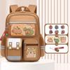 Kapibala Backpack Elementary School Schoolbag Grade 1-6 Men and Women Large-capacity Cute Capybara Dirt-resistant Backpack Lightweight