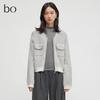 Bo Long-Sleeve Zipper Knit Cardigan