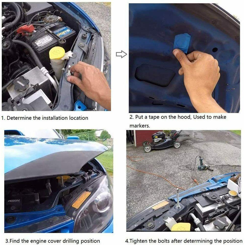 1Pcs Universal Aluminum Push Button Billet Quick Release Racing Car Front Bumper Hood Pin Engine Bonnet Lock Latch Clip Body Kit