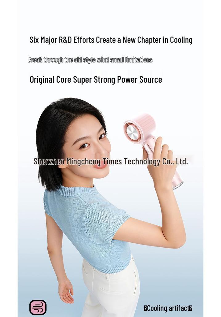 Korea KC Turbo Cooling Foldable Handheld/Neck Fan with Desktop Option
