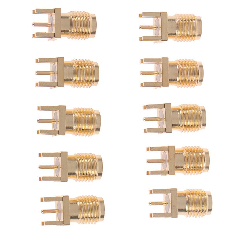 10X 1,6 мм Sma гнездовой разъем, гайка для припоя, край печатной платы, зажим для прямой установки, РЧ-разъем
