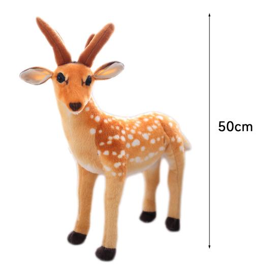 Плюшевая игрушка Олень Мягкая набивка ПП-хлопком Имитация животного Кукла Рождество