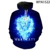 Весенне-осенние игры Warcraft, мужские и женские толстовки с 3D принтом, модная уличная одежда, повседневные мужские толстовки с длинными рукавами, негабаритные топы