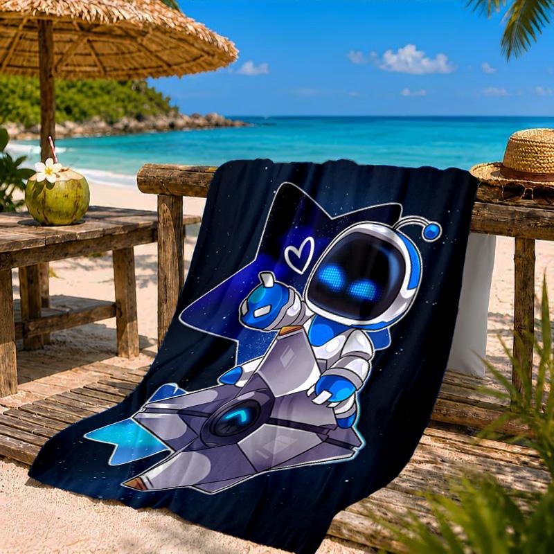 Underwater Adventure Robot Beach Towel Microfiber Beach Towel, Lightweight and Quick-Dry, for Summer Travel, Swimming Pool Fan Birthday Gift