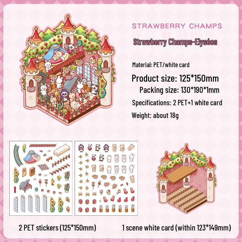 Популярные мультяшные пейзажные 3D DIY наклейки для детей