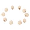 100Pcs Octagonal Wood Beads DIY HandMade Necklaces Keychains Jewelry Accessory Materials