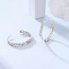Hoop Earrings Original 925 Silver Sparkling Wrapped Woven Earrings for Woman High Quality Fashion Jewelry Accessories