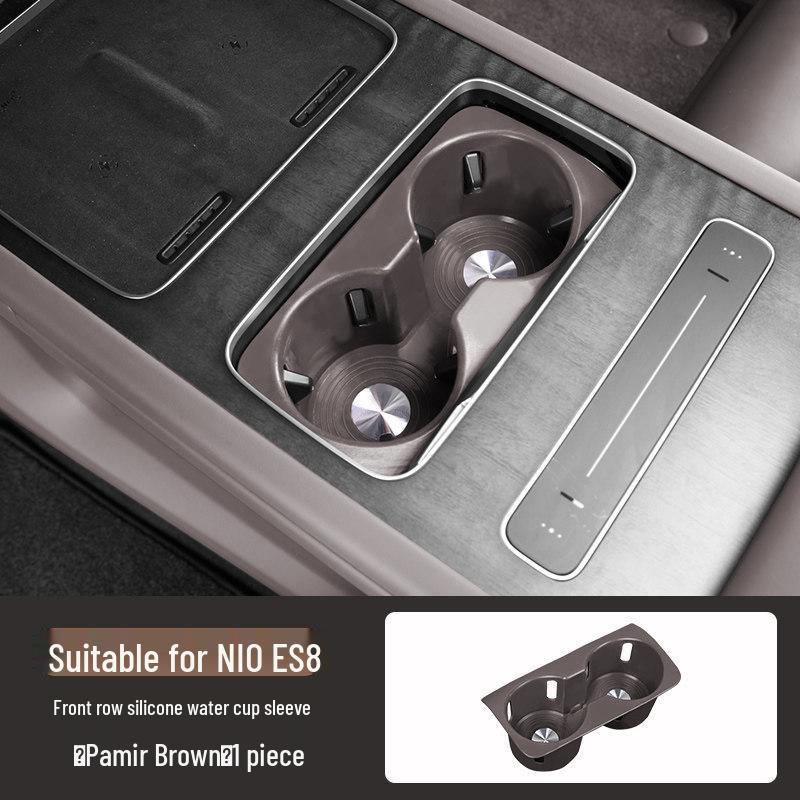 Nio ES8 Silicone Cup Holder: Fits 26 Models, Anti-dirty Protective Cover, Car Interior Decoration Accessory.