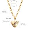 Dainty Shell Jewelry Gold Plated Necklace Women Custom Engraving Pendant Necklace Fashion 316L Stainless Steel Heart Necklaces