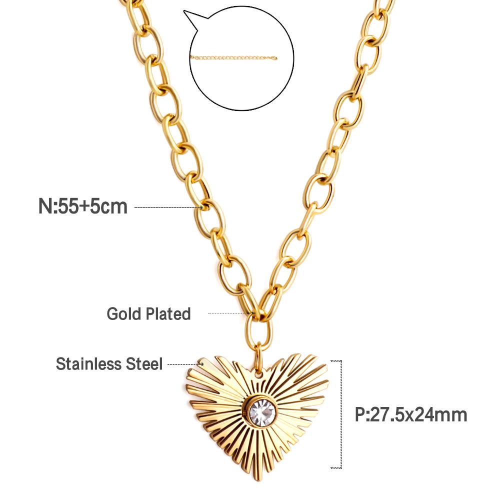 Dainty Shell Jewelry Gold Plated Necklace Women Custom Engraving Pendant Necklace Fashion 316L Stainless Steel Heart Necklaces