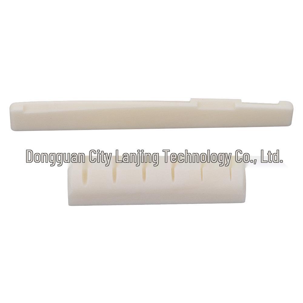 Left-Handed Folk Guitar Bone Nut Set: Top & Bottom String Nuts (43+72mm)