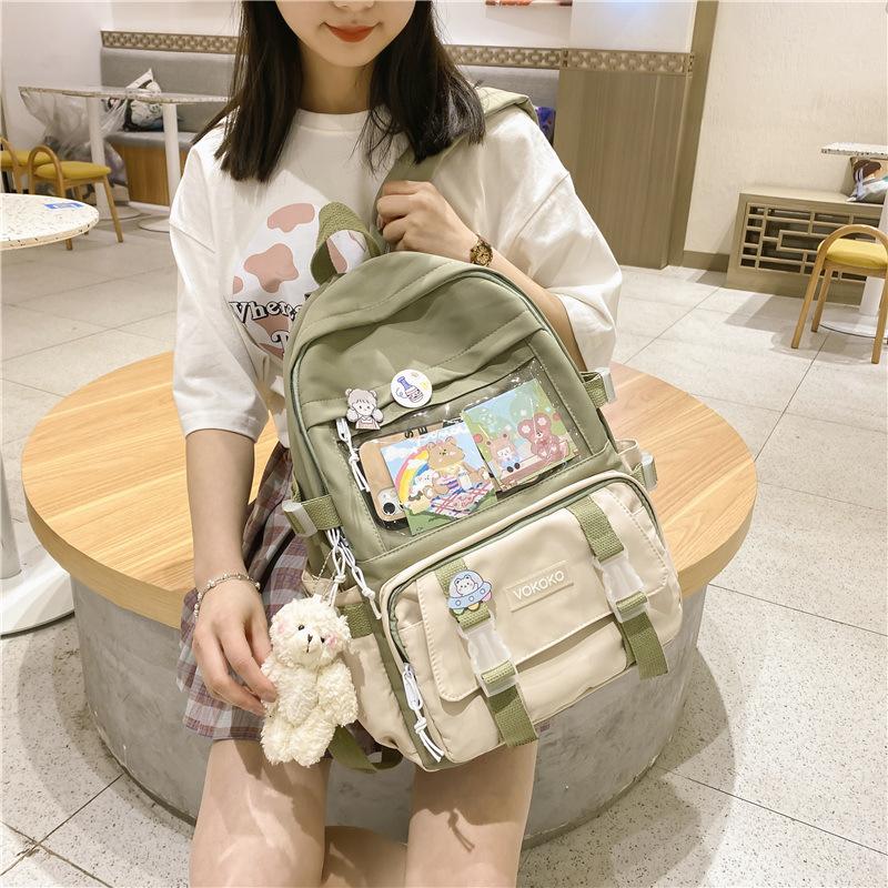 Kawaii женский рюкзак, водонепроницаемая школьная сумка для девочек-подростков, студенческая сумка для книг, рюкзак для ноутбука, милый женский дорожный рюкзак Mochila