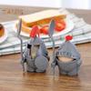 Boiled Egg Cup Holder Knight Design Easy To Clean Reusable Hard Plastic Egg Holder with Spoon Kids Toys