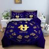 Constellation King Queen Duvet Cover Astrological Bedding Set for Kids Teens Adults Psychedelic Tarot Astrology Soft Quilt Cover